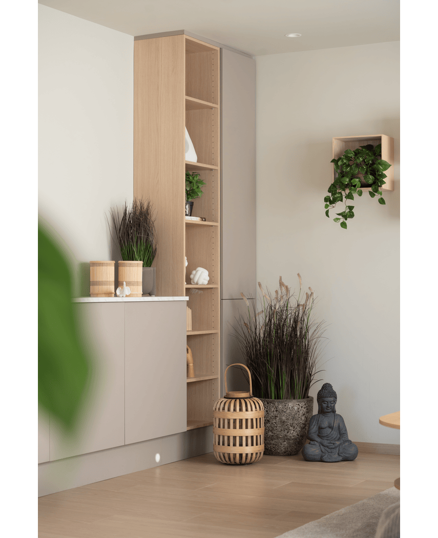 Kunstig Fyldig Gress Burgunder 100 cm