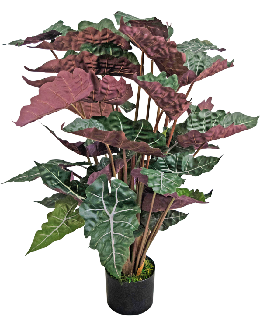 Kunstig Alocasia Grønn/Rød 100cm