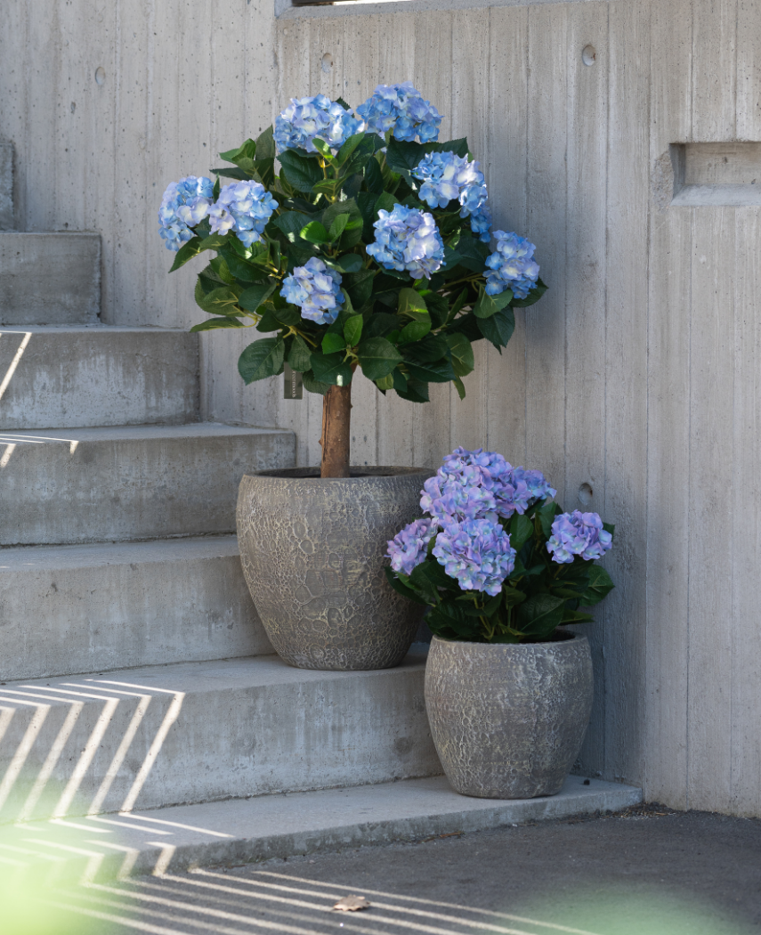 Kunstig Hortensia Lys Blå UV 75 cm