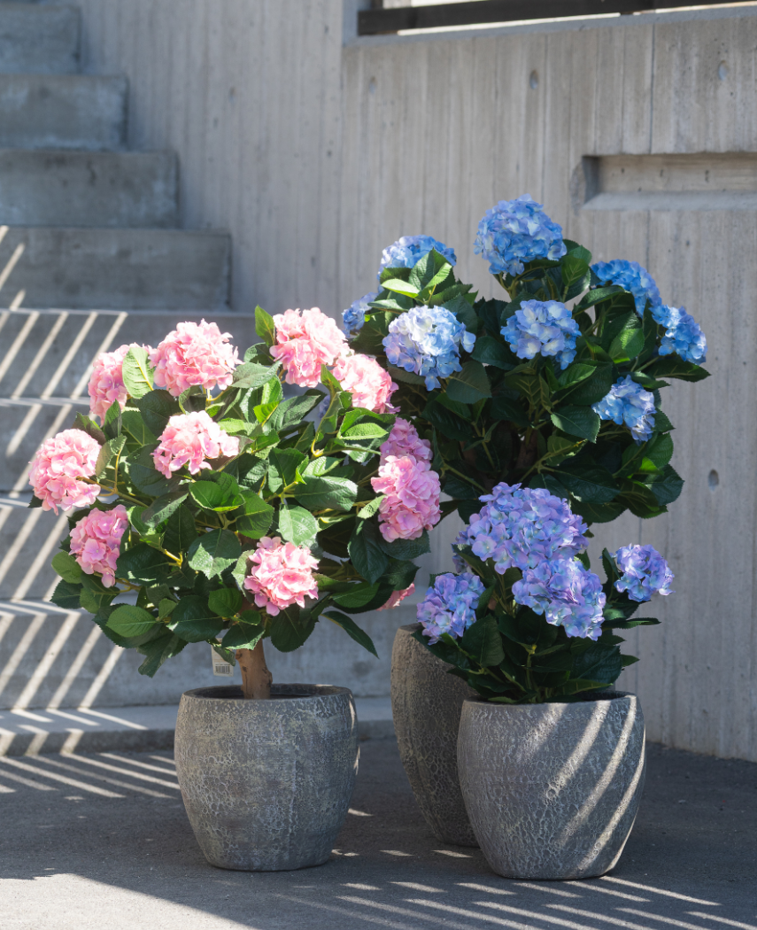 Kunstig Hortensia Lys Blå UV 75 cm