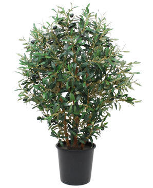 Kunstig Olivenbusk m/Oliven UV 90 cm