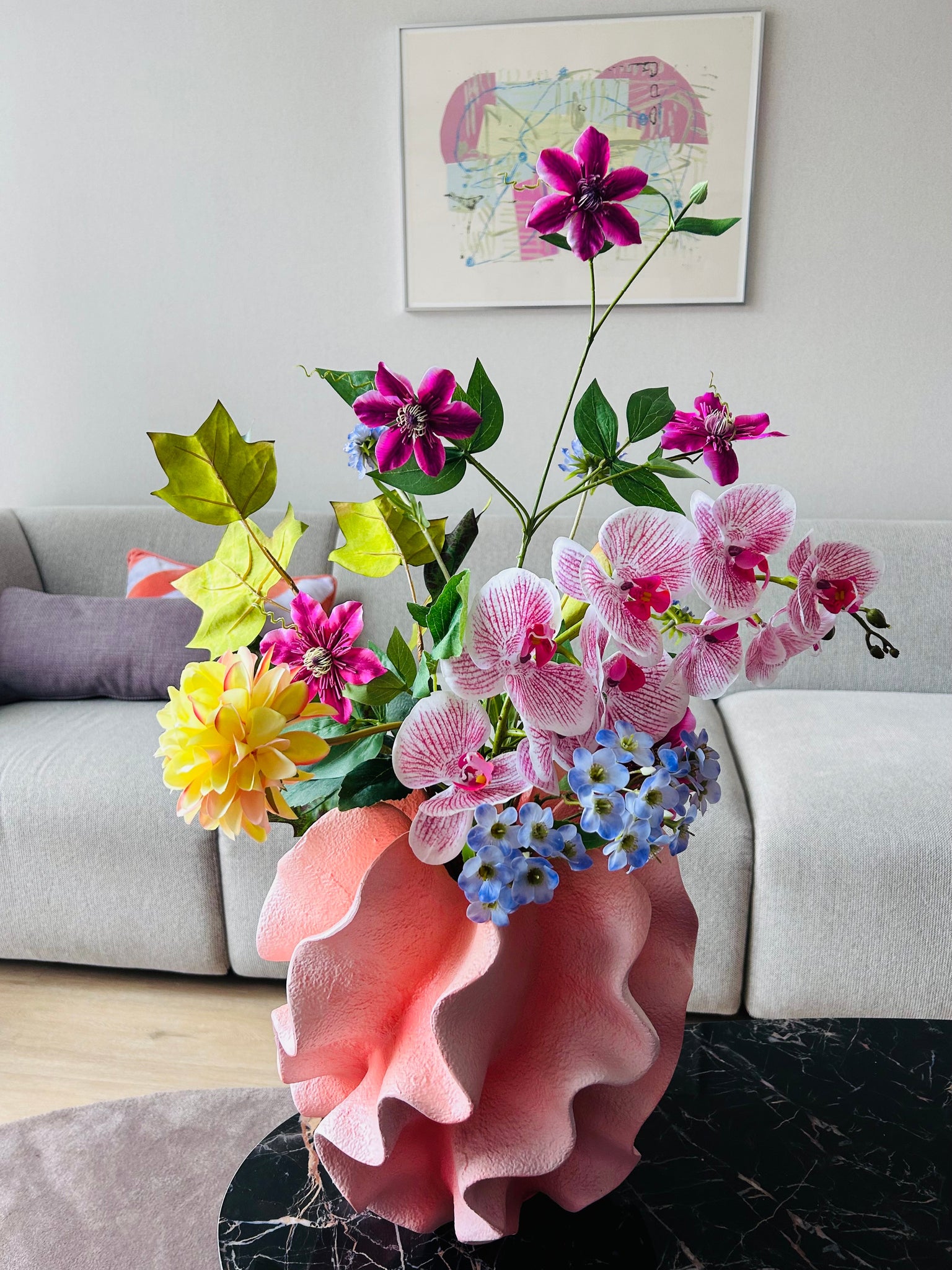 Kunstig Blomsterbukett Aurora Garden