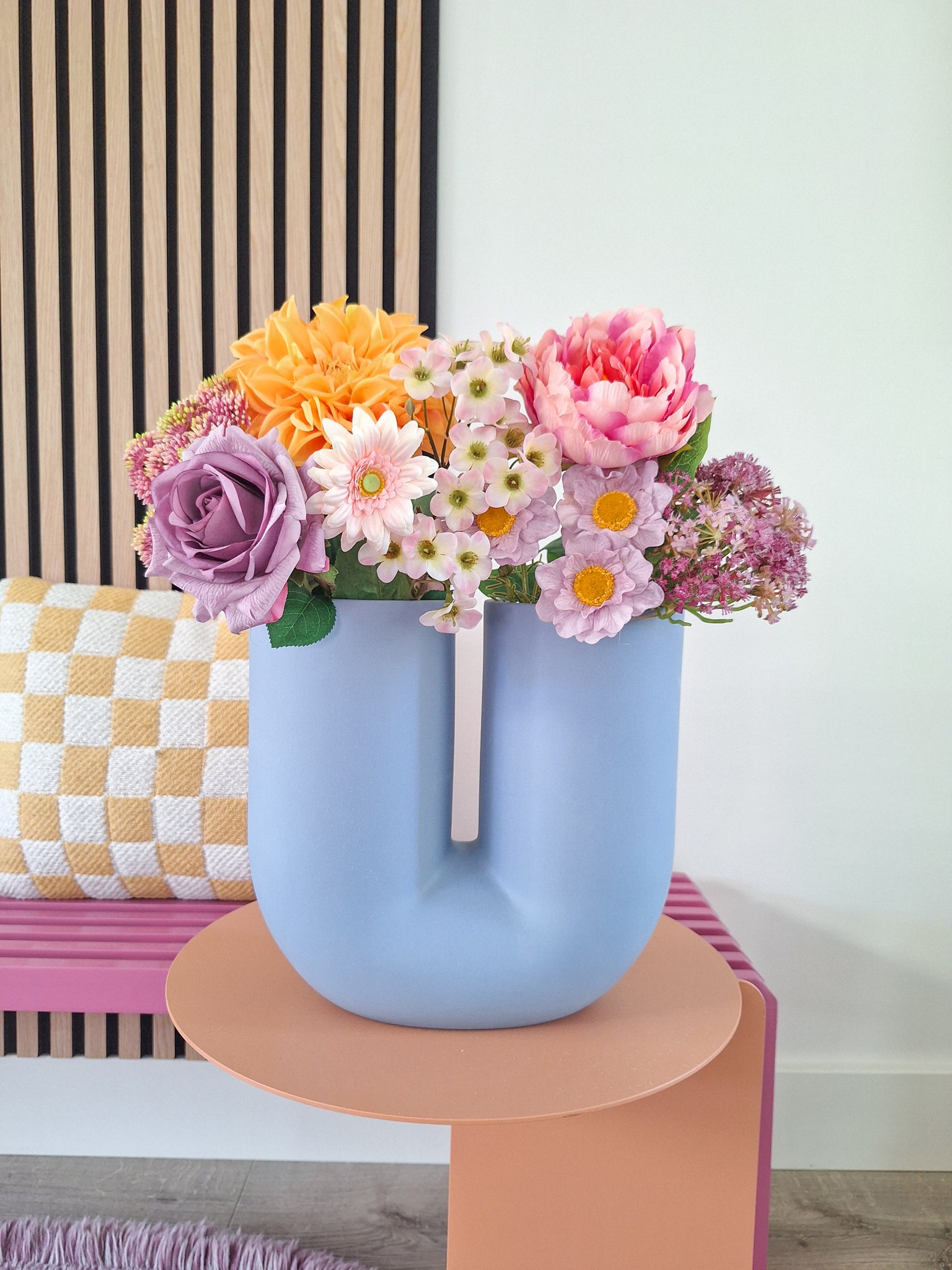 Kunstig Blomsterbukett Peach Delight