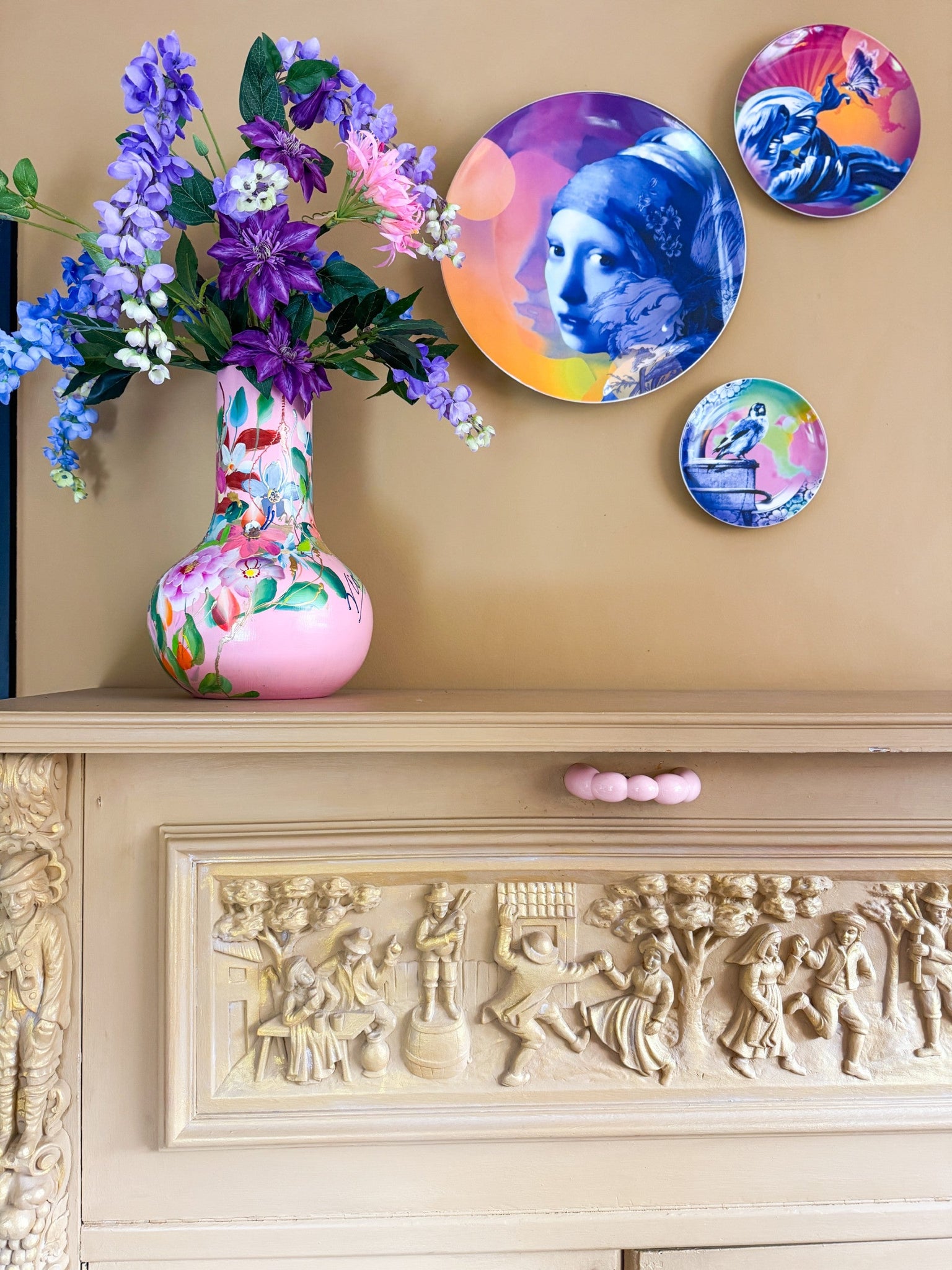 Kunstig Blomsterbukett Indigo Dreams