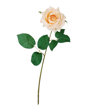 Kunstig Rose ''Emine' Real Touch Lys Champagne 43 cm