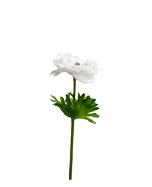 Kunstig Anemone Real Touch Hvit 52 cm