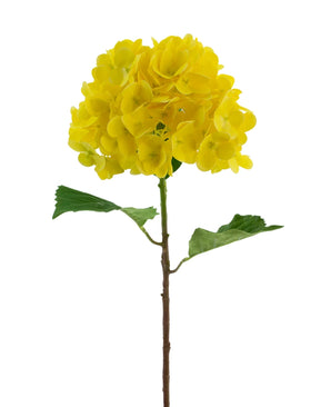 Kunstig Hortensia Stilk Real Touch Gul 58 cm