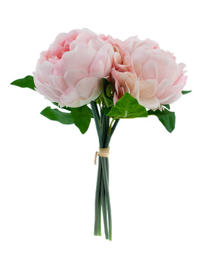 Kunstig Peon Mix Bukett Real Touch Rosa 30 cm