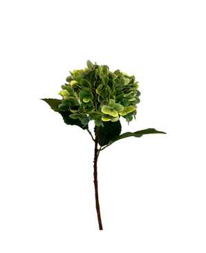 Kunstig Hortensia Real Touch Mørkgrønn 58 cm
