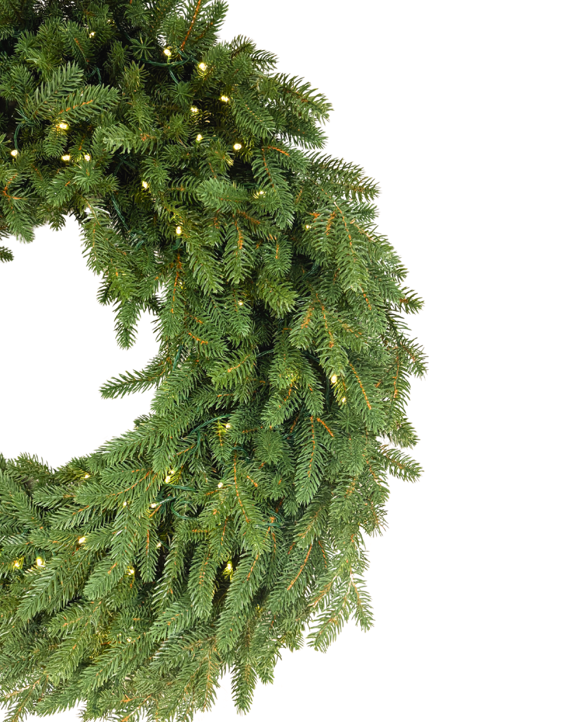 Kunstig Gran Krans 100% PE Premium - Smart LED