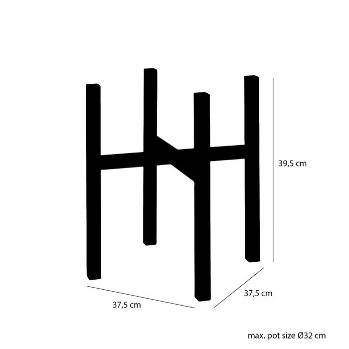 Pidestall til potte max D32cm - L38 x B38 x H40cm