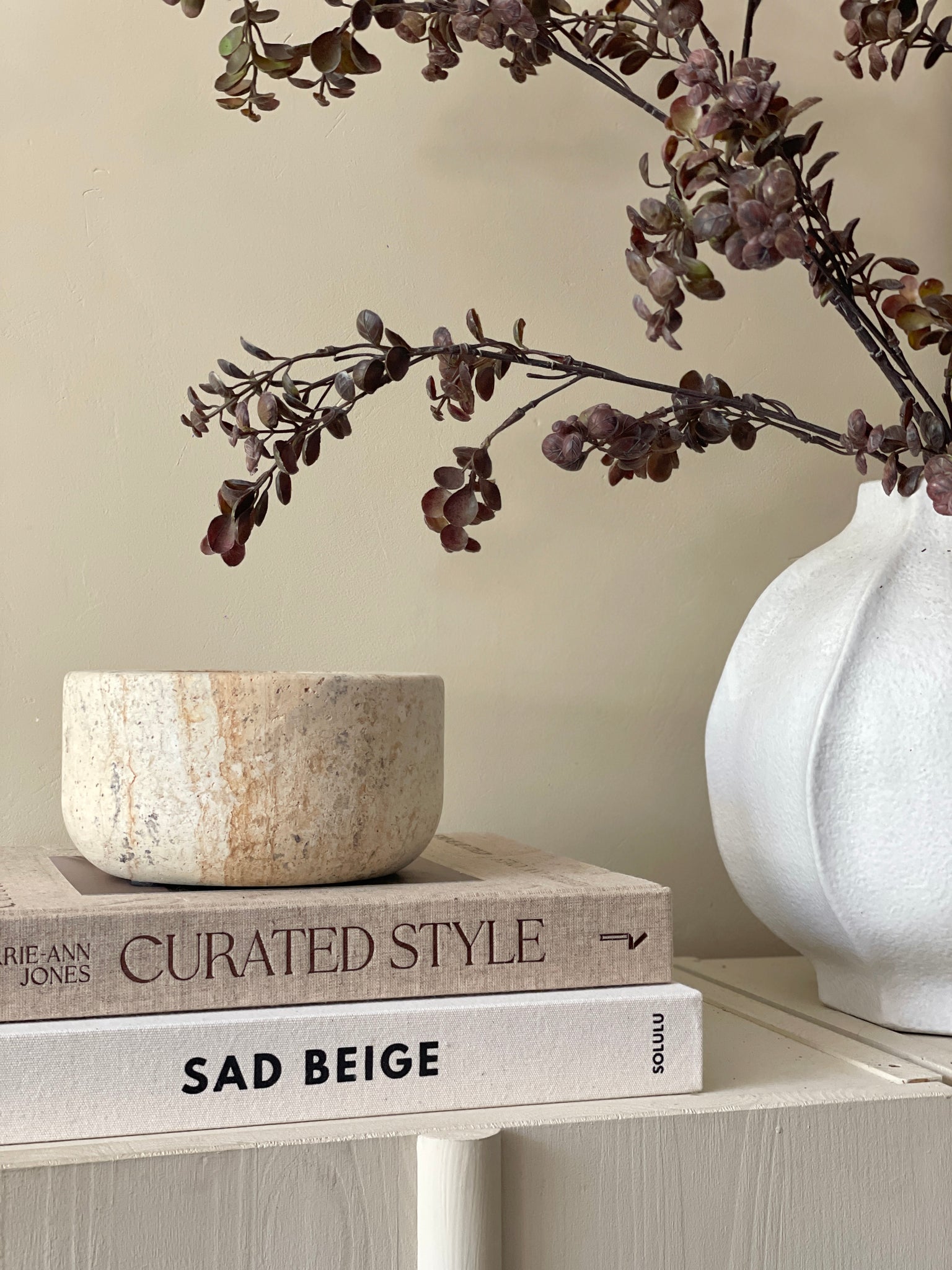 Kunstig Eukalyptus Gren m/Bær Brun 105 cm