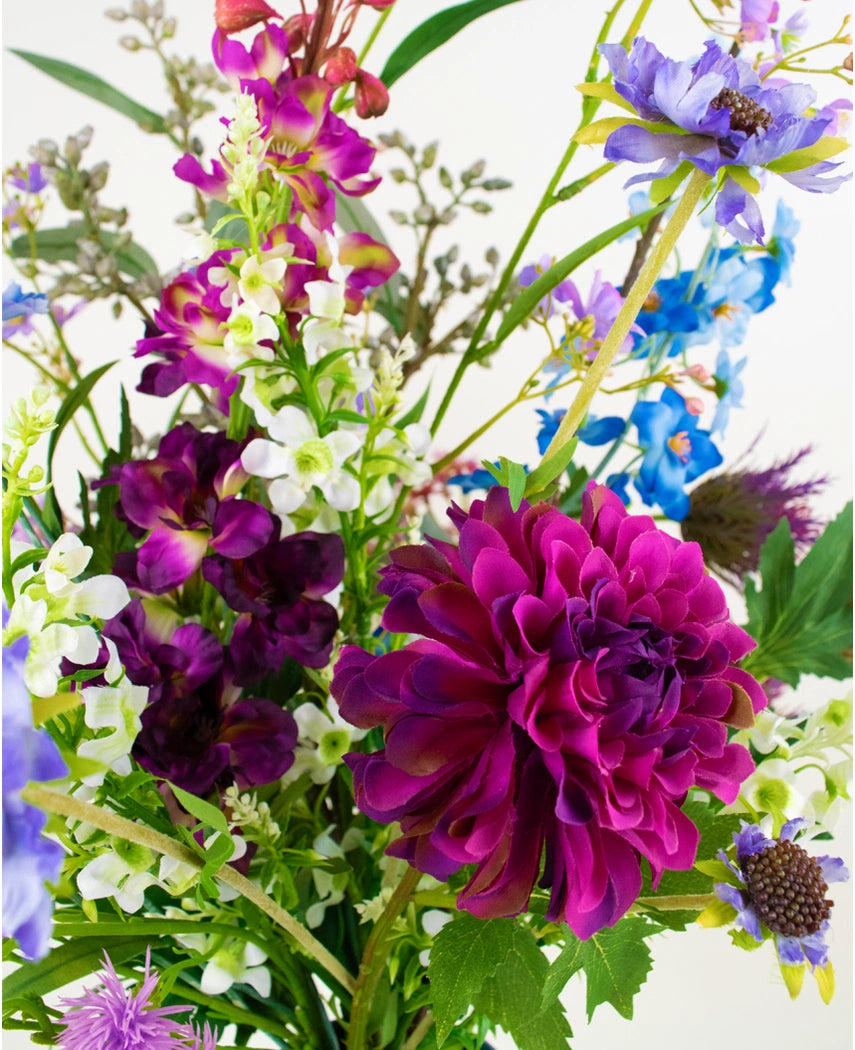 Kunstig Blomsterbukett Purple Rain 97cm
