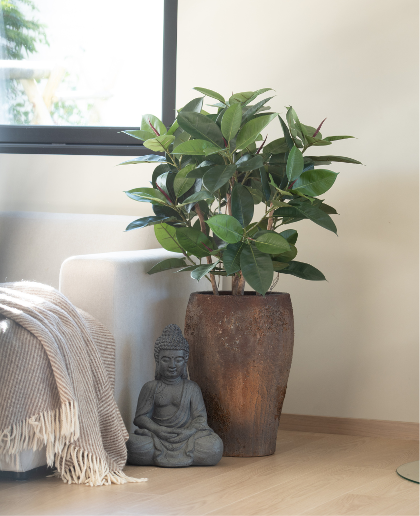 Kunstig Gummiplante Deluxe 90 cm