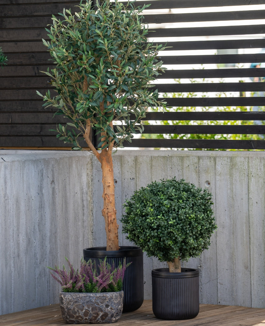 Kunstig Buksbom Ball På Stamme Romerstil 65cm