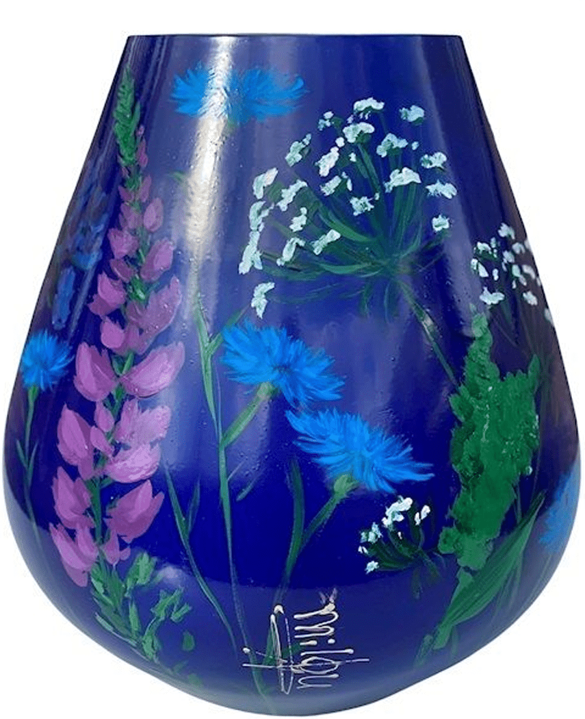 Eksklusiv Tasman Vase Purple spring flowers 28cm