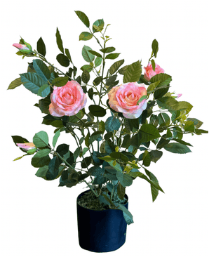 Kunstig Rosebusk Rosa UV 60 cm