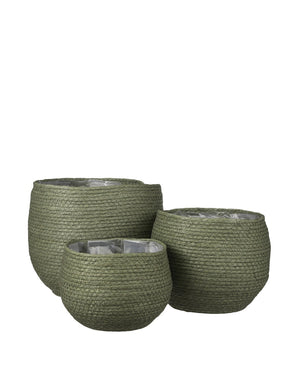 Jorck Kurv Rund Grønn Sett 3 Stk