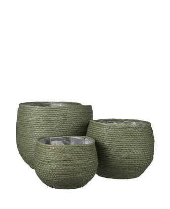Jorck Kurv Rund Grønn Sett 3 Stk