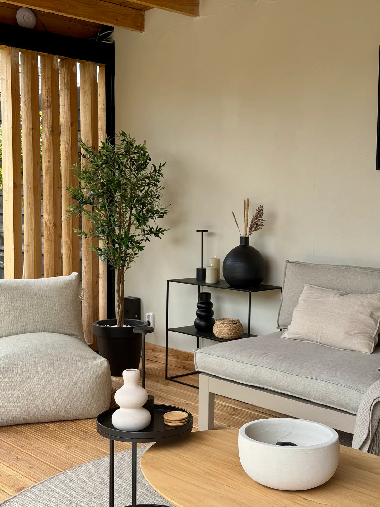 Kunstig Oliventre m/Oliven UV 160 cm