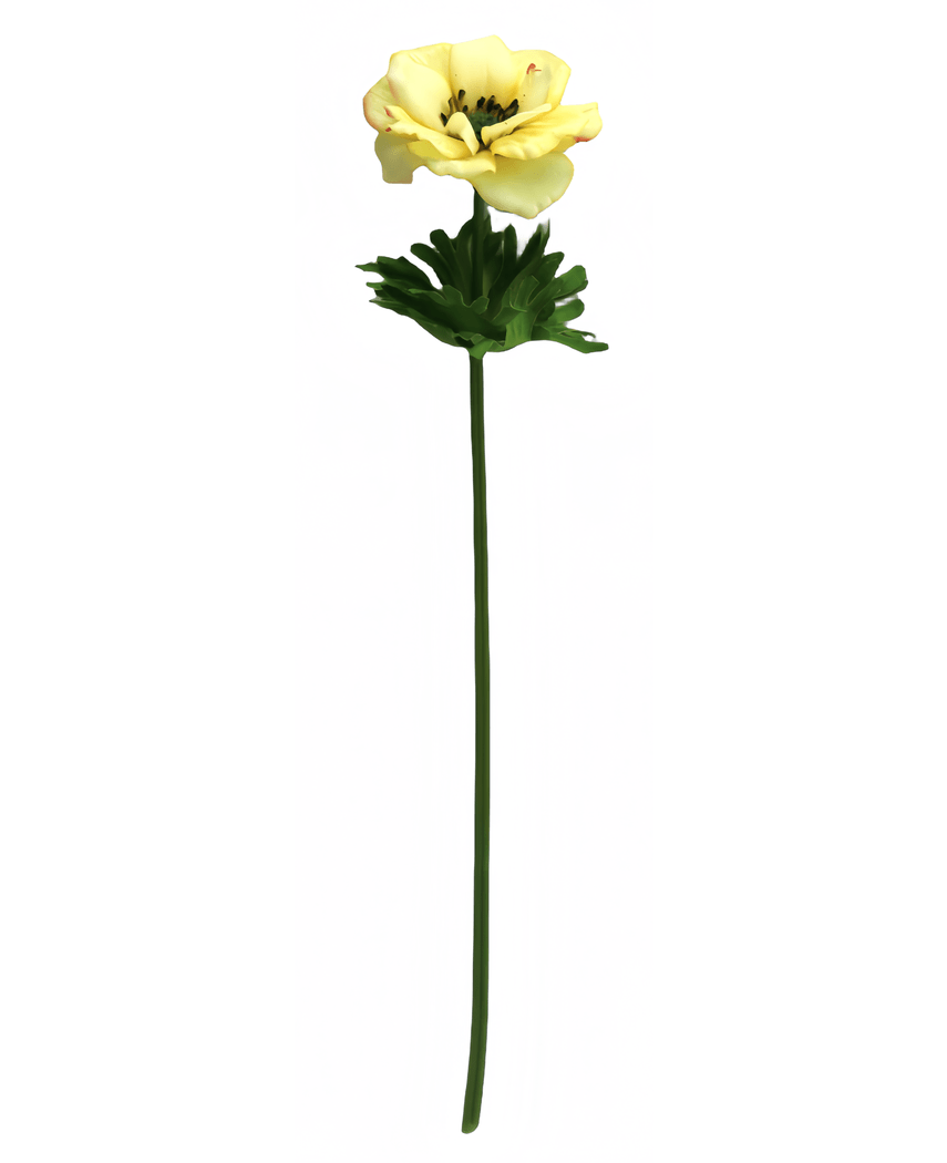 Kunstig Anemone Real Touch gul 52cm