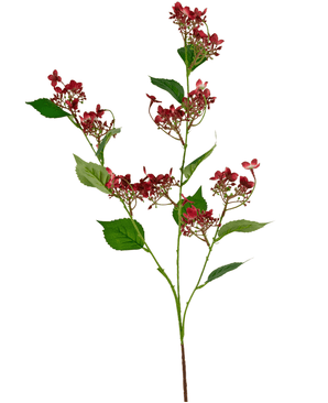 Kunstig Blomst Vill Hortensia Rød 93cm