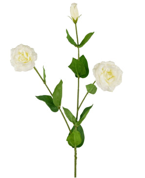 Kunstig Eustoma Real Touch Hvit 72cm