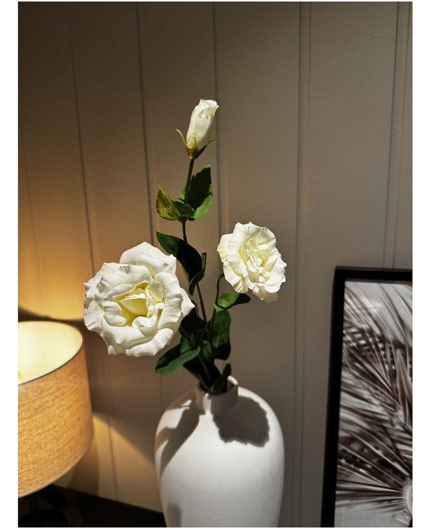 Kunstig Eustoma Real Touch Hvit 72cm