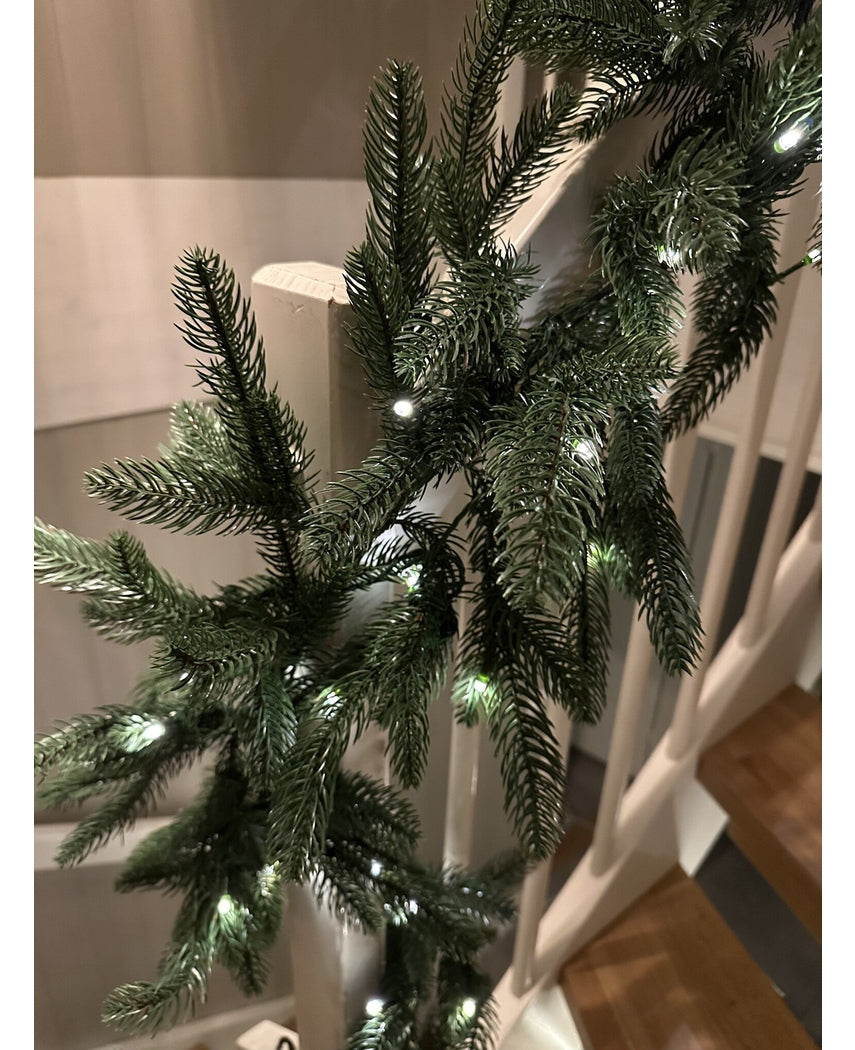 Kunstig Gran Girlander Med LED-lys 180cm