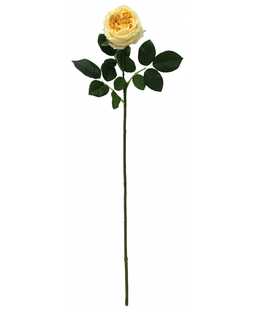 Kunstig Hagerose "Anniken" Real Touch gul 72cm