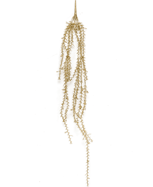 Kunstig Hengende Asparagus Gull m/Glitter 80cm