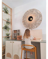 Kunstig Hengende "Frosted Fern" på kule 76cm