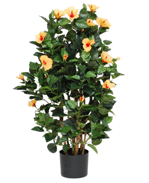 Kunstig Hibiskustre Oransje 100cm