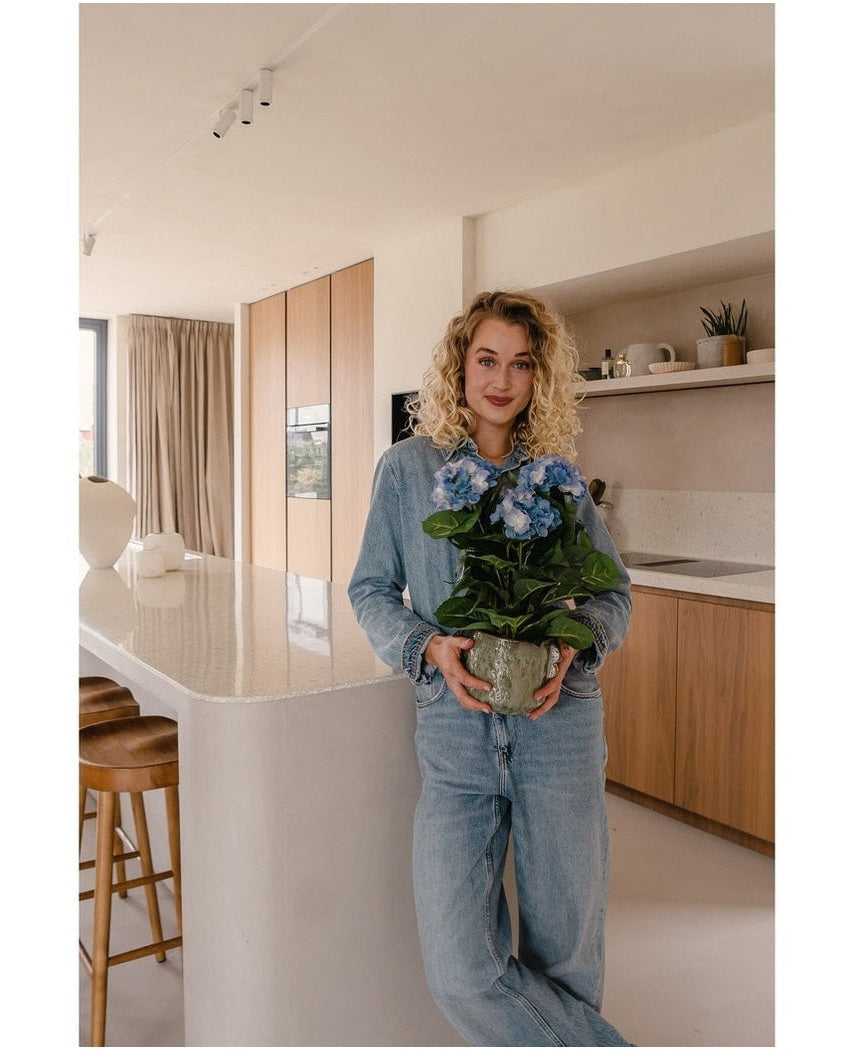 Kunstig Hortensia Deluxe Blå 43cm