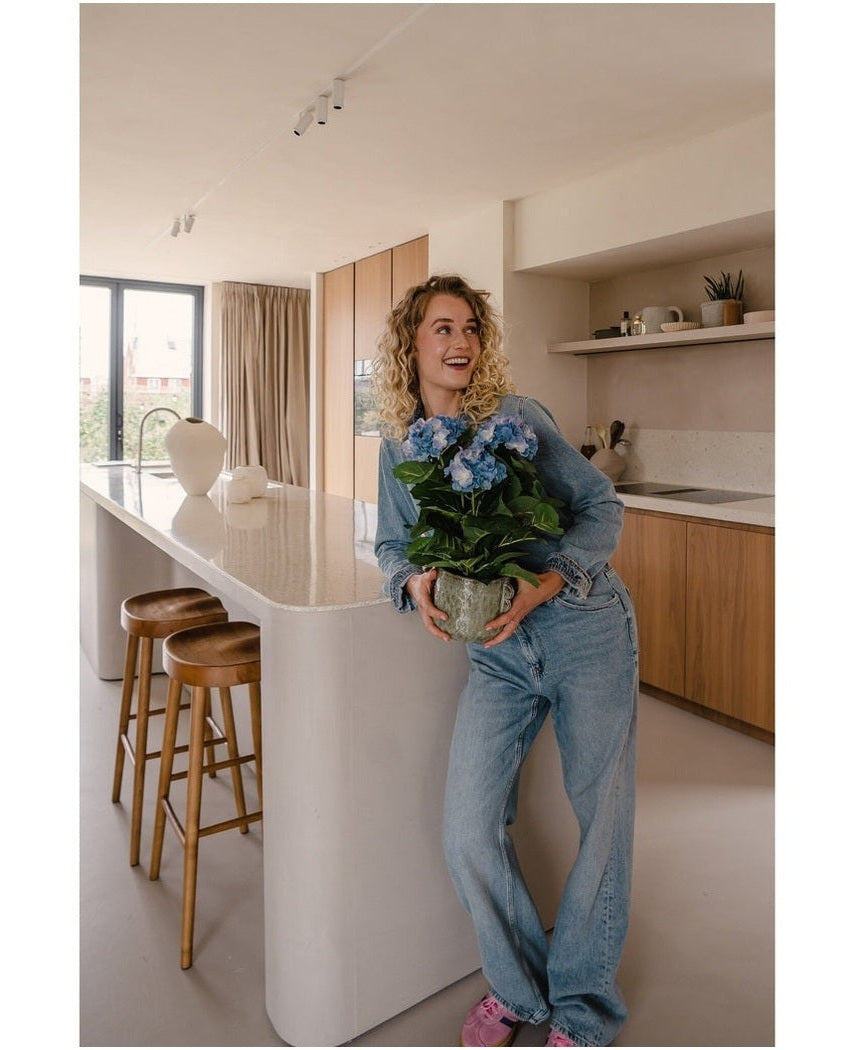 Kunstig Hortensia Deluxe Blå 43cm