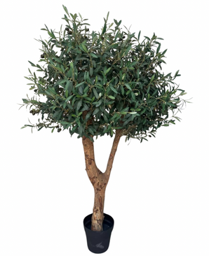 Kunstig Oliventre Deluxe m/Oliven UV 140 cm