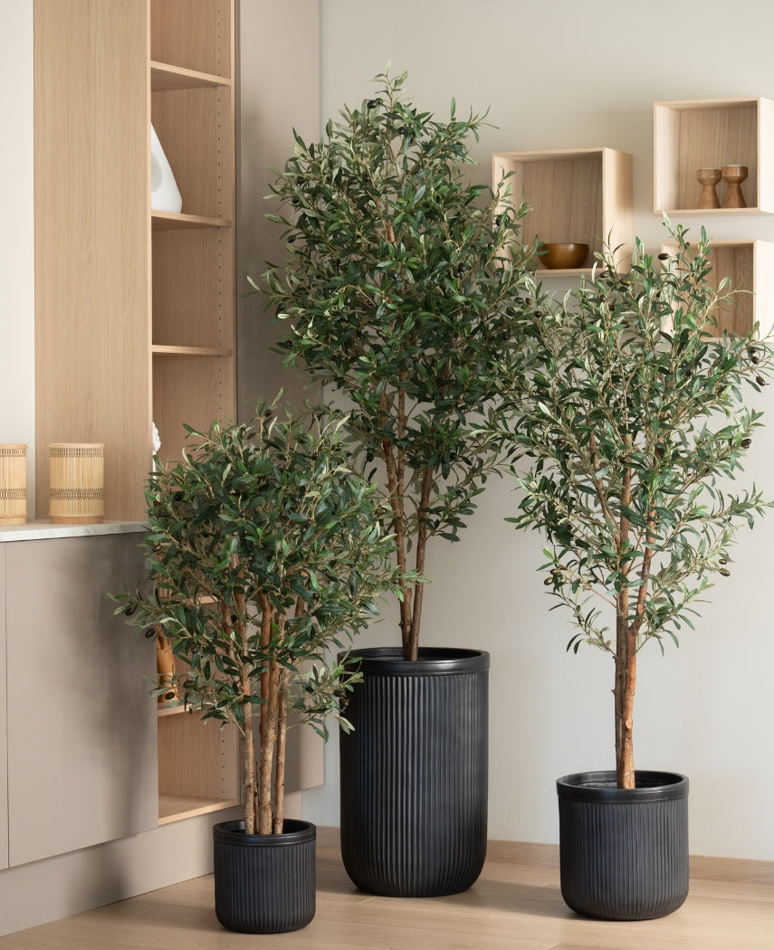 Kunstig Oliventre Fyldig m/Oliven UV 120 cm