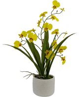 Kunstig Oncidium orkidé Real Touch Gul 48cm