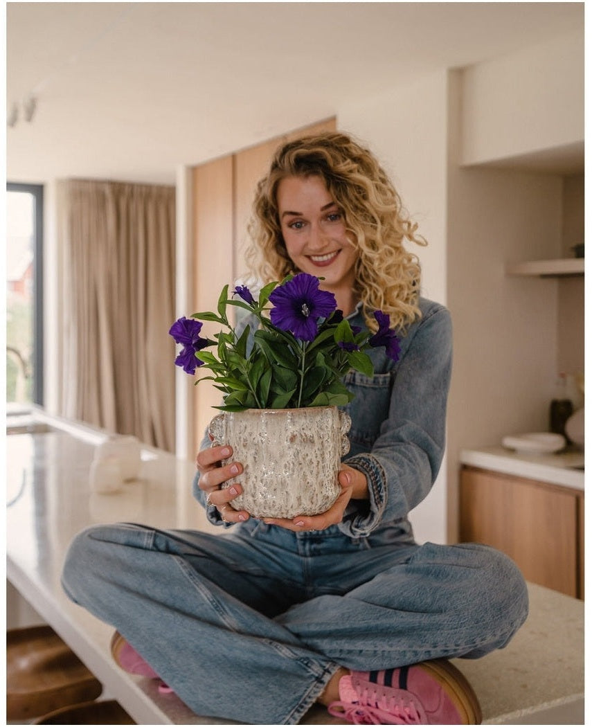 Kunstig Petunia i Potte Lilla 25cm