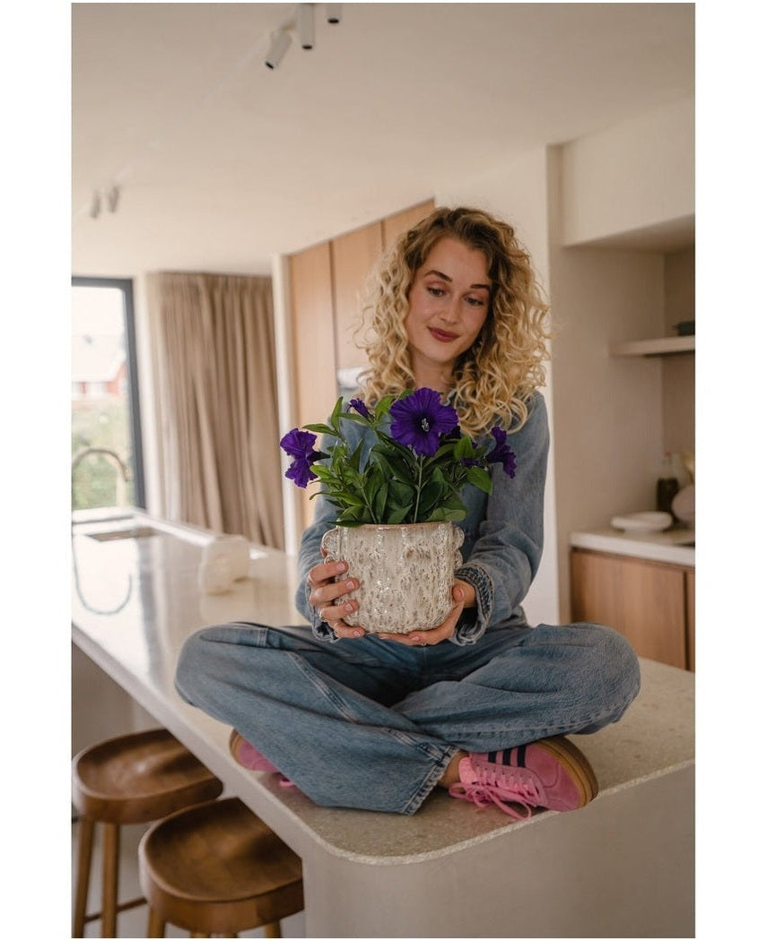 Kunstig Petunia i Potte Lilla 25cm