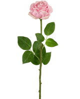 Kunstig Rose "Saga" Real Touch Lys Rosa 53cm