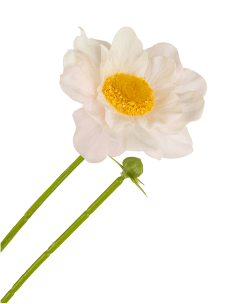 Kunstig Rosekrage Real Touch Hvit/rosa 50cm