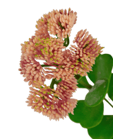 Kunstig gren Sedum 56 cm lys rosa