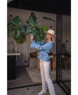Kunstig hengende plante Monstera Deluxe 80 cm
