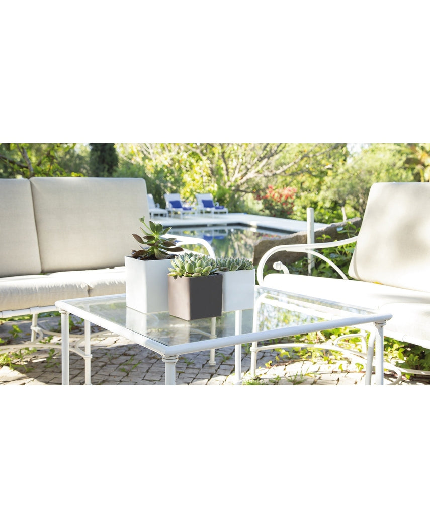 Oslo Kube Potte Hvit 31cm