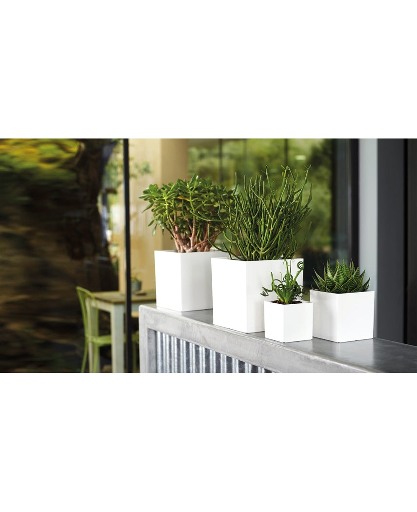 Oslo Kube Potte Hvit 31cm