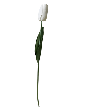 Kunstig Tulipan Real Touch Hvit 45 cm