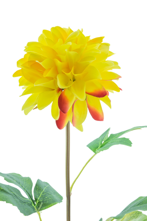Kunstig Dahlia Real Touch Gul 73 cm