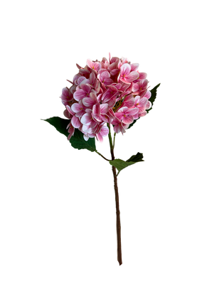Kunstig Hortensia Stilk Real Touch Mørkrosa 58cm