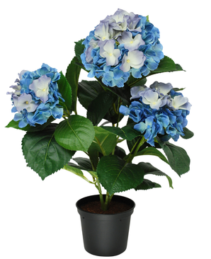 Kunstig Hortensia Deluxe Blå UV 35 cm